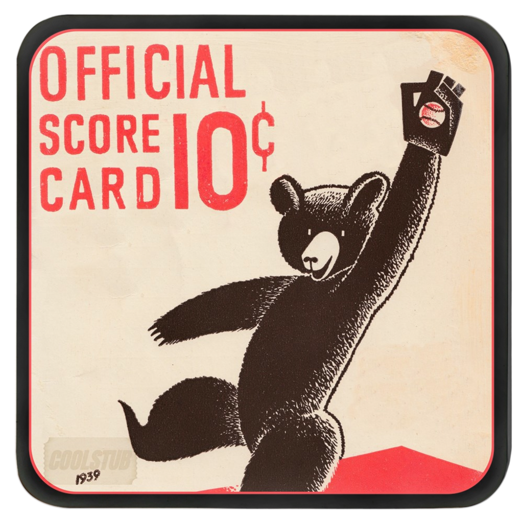 '39 Grab Baseball Scorecard Coasters