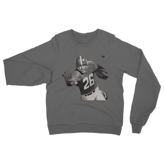 grey football sweatshirt