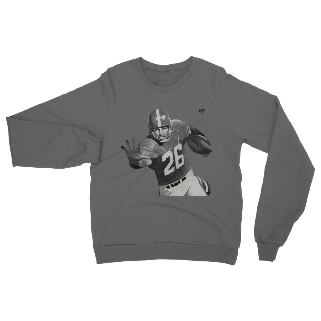 grey football sweatshirt