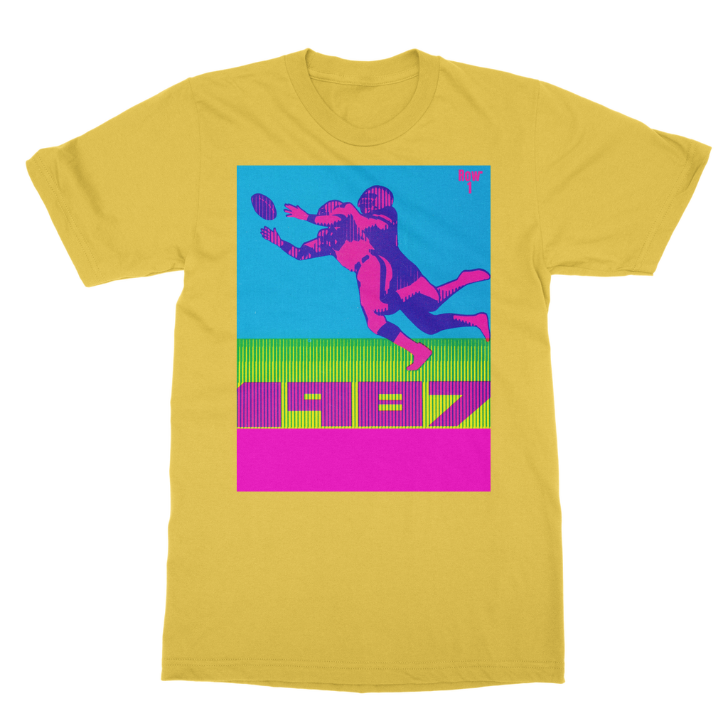 1987 Football Row 1 Classic Heavy Cotton Adult T-Shirt
