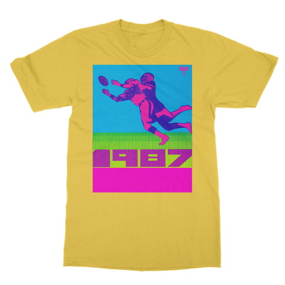 1987 Football Row 1 Classic Heavy Cotton Adult T-Shirt