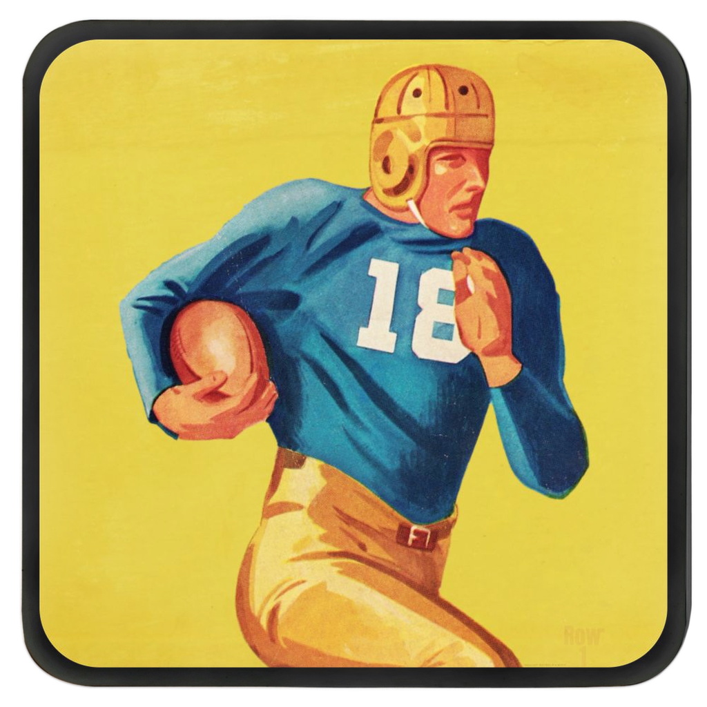 1942 Vintage Football Player Jersey #18 Drink Coasters