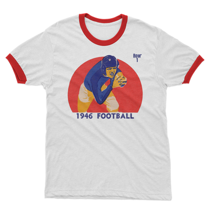 1946 Football Row 1 Adult Ringer T-Shirt