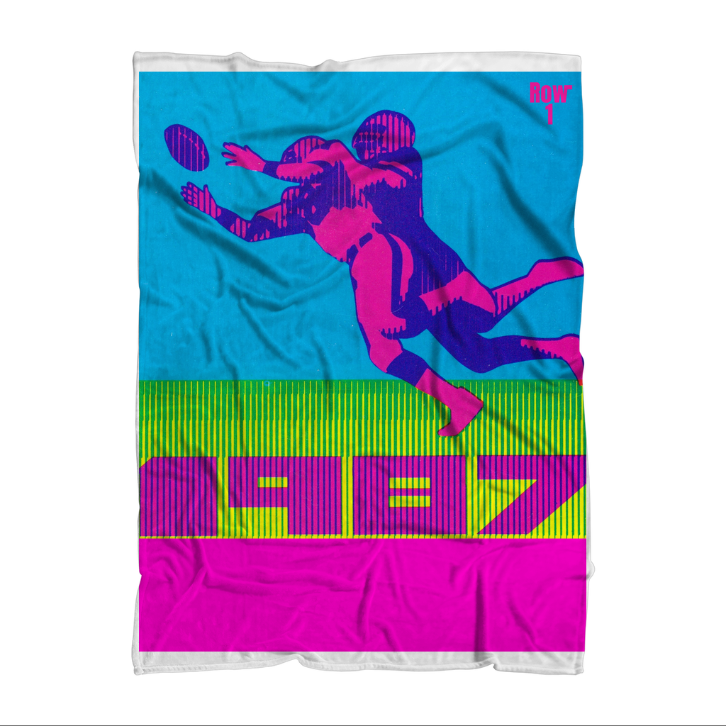 1987 Football Row 1 Premium Sublimation Adult Blanket
