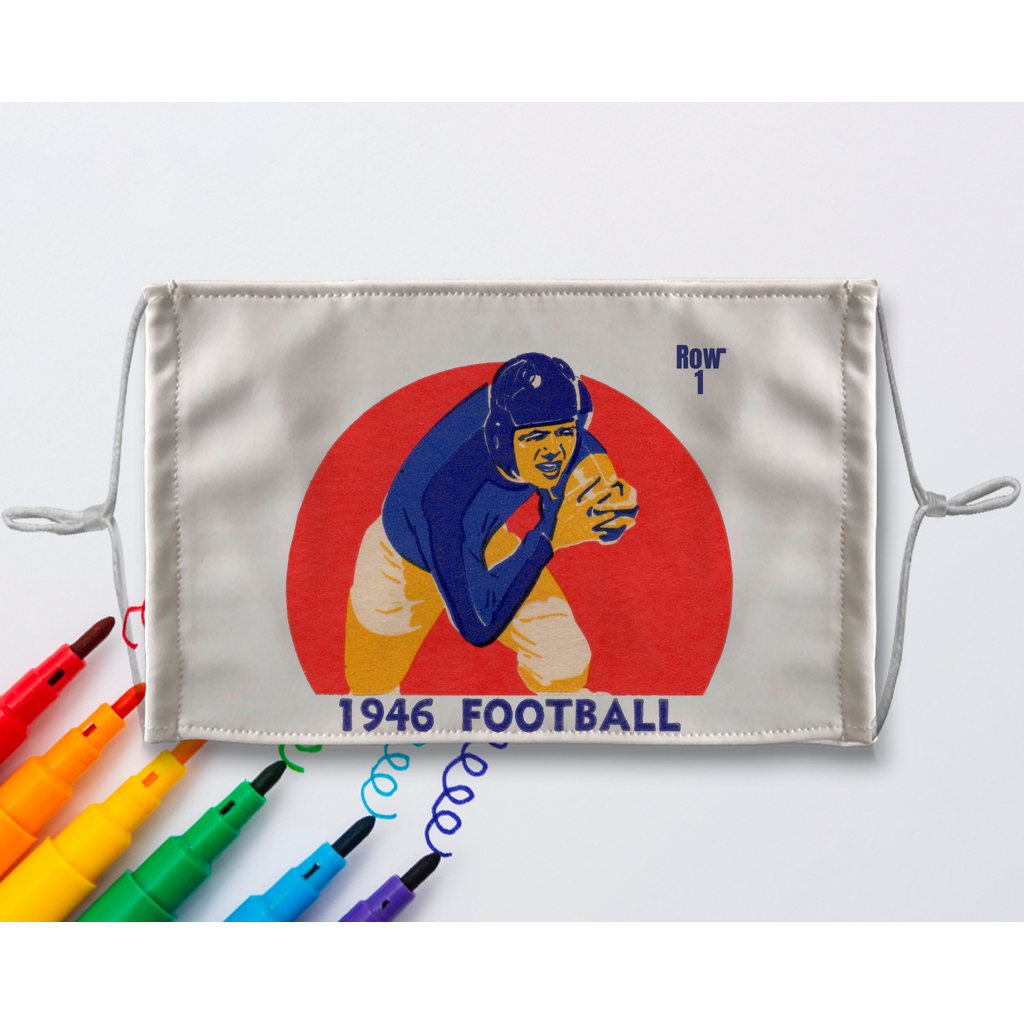 1946 Football Row 1 Sublimation Colouring Face Mask