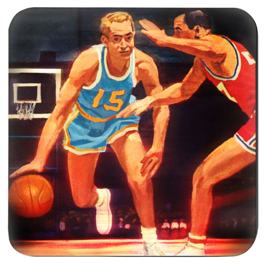 1959 Row One Brand Vintage Basketball Drink Coasters