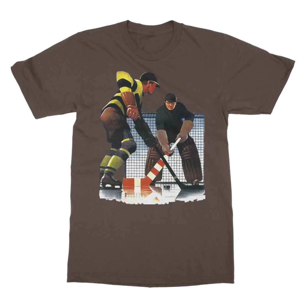 Coolstub™ Vintage Hockey Goalie Art Classic Adult T-Shirt