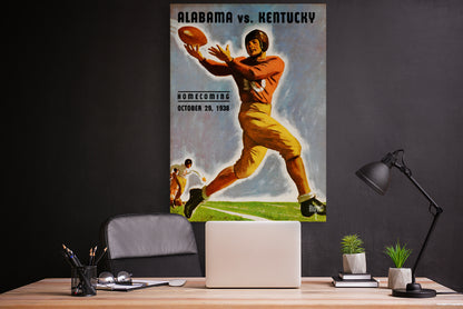 1938 Alabama vs. Kentucky Football Program Cover Art from Row One Brand