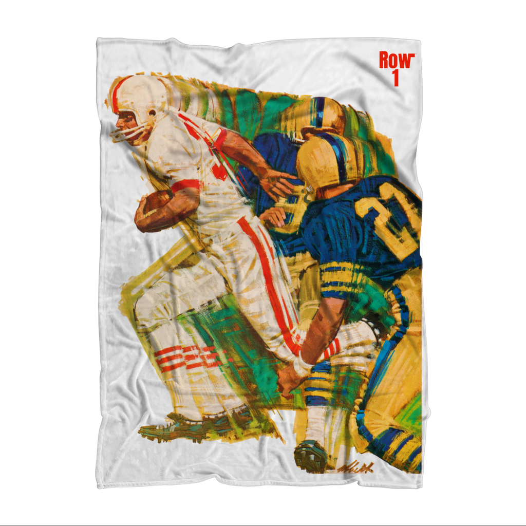 1966 Football Row 1 Premium Sublimation Adult Blanket