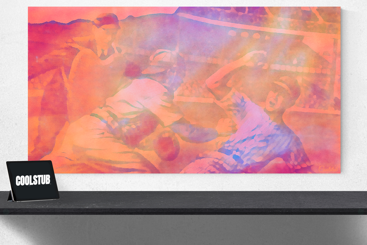 baseball watercolor canvas art | 1948 Baseball Slide