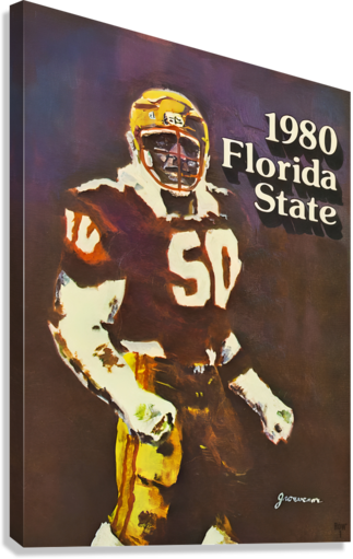 Florida State Seminoles Football Giclée Stretched Canvas Print