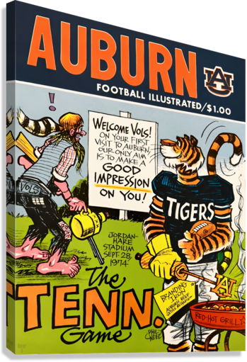 Auburn Tigers Football Giclée Stretched Canvas Print
