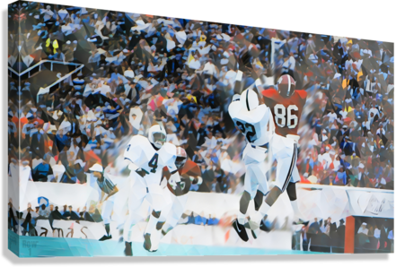 Penn State vs. Alabama Football Art Giclée Stretched Canvas Print