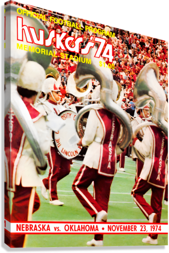 Oklahoma vs. Nebraska Football Giclée Stretched Canvas Print