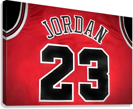 Michael Jordan Bulls Jersey Giclée Stretched Canvas Print