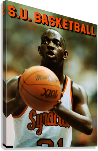 1985 Syracuse Orangemen Basketball Art Giclée Stretched Canvas Print