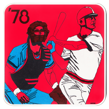 1978 Baseball Art Drink Coasters by Row One Brand