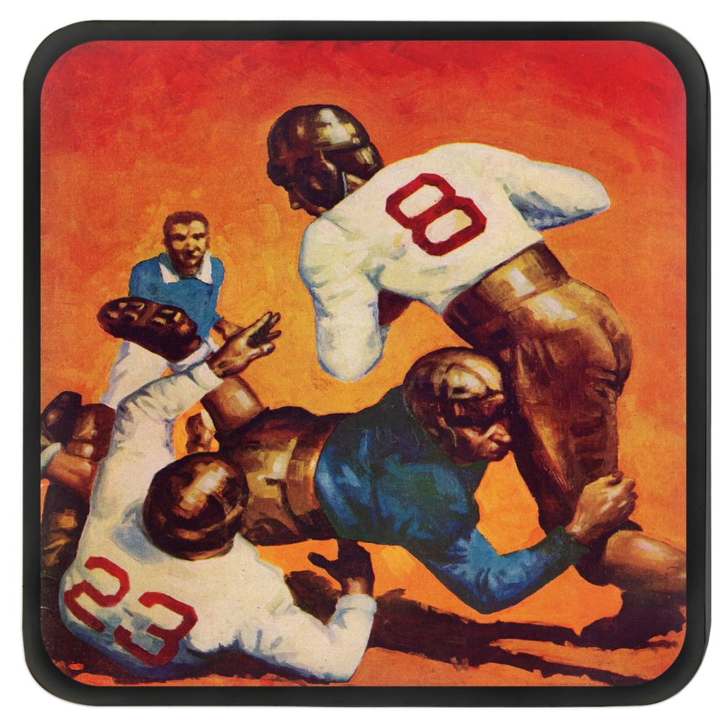 1934 Vintage Football Art Drink Coasters