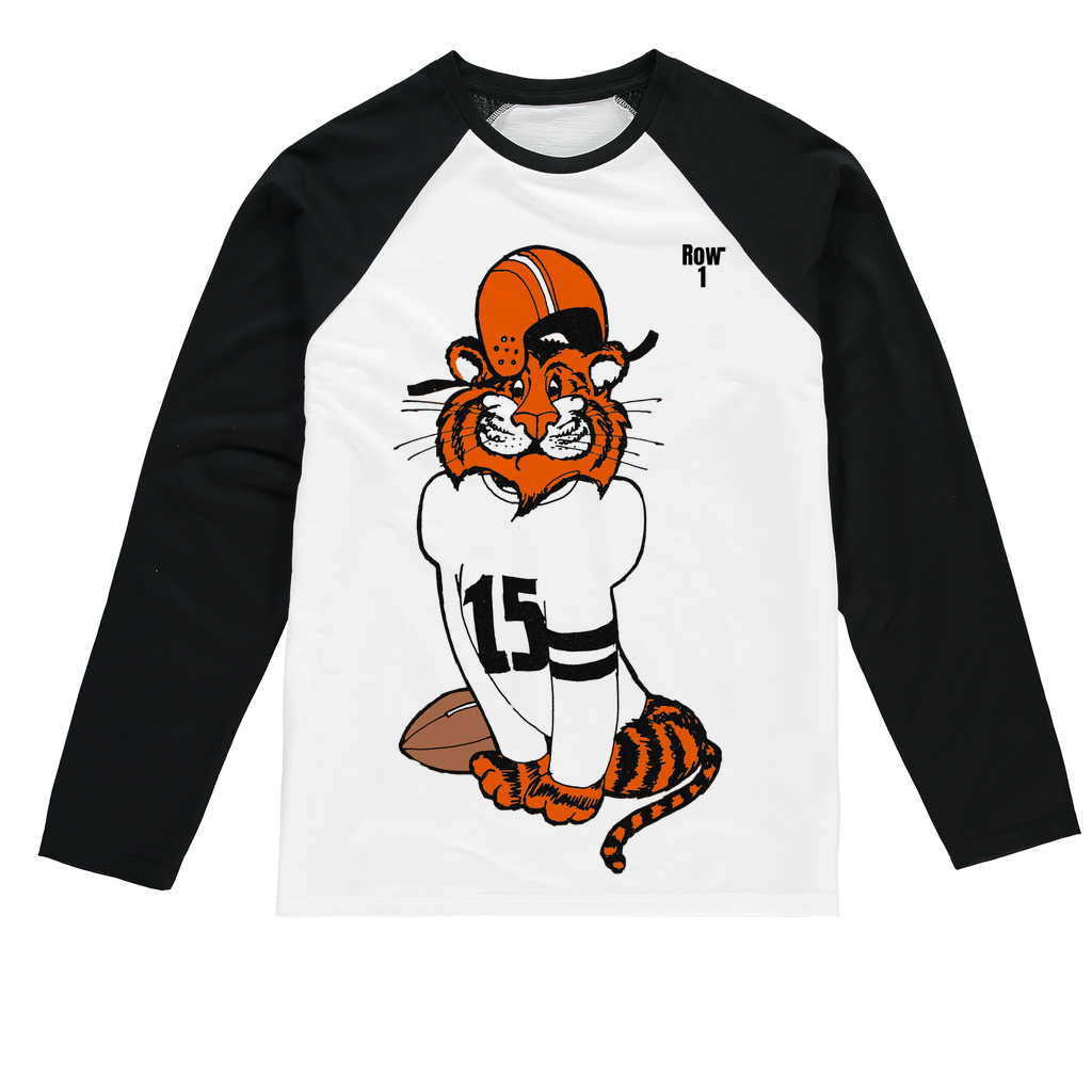 Row 1 Vinny Tiger Sublimation Baseball Long Sleeve T-Shirt
