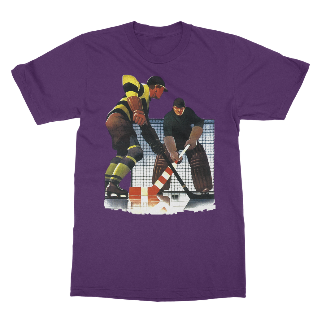 Coolstub™ Vintage Hockey Goalie Art Classic Adult T-Shirt