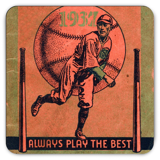 1937 Vintage Baseball Art Magnet