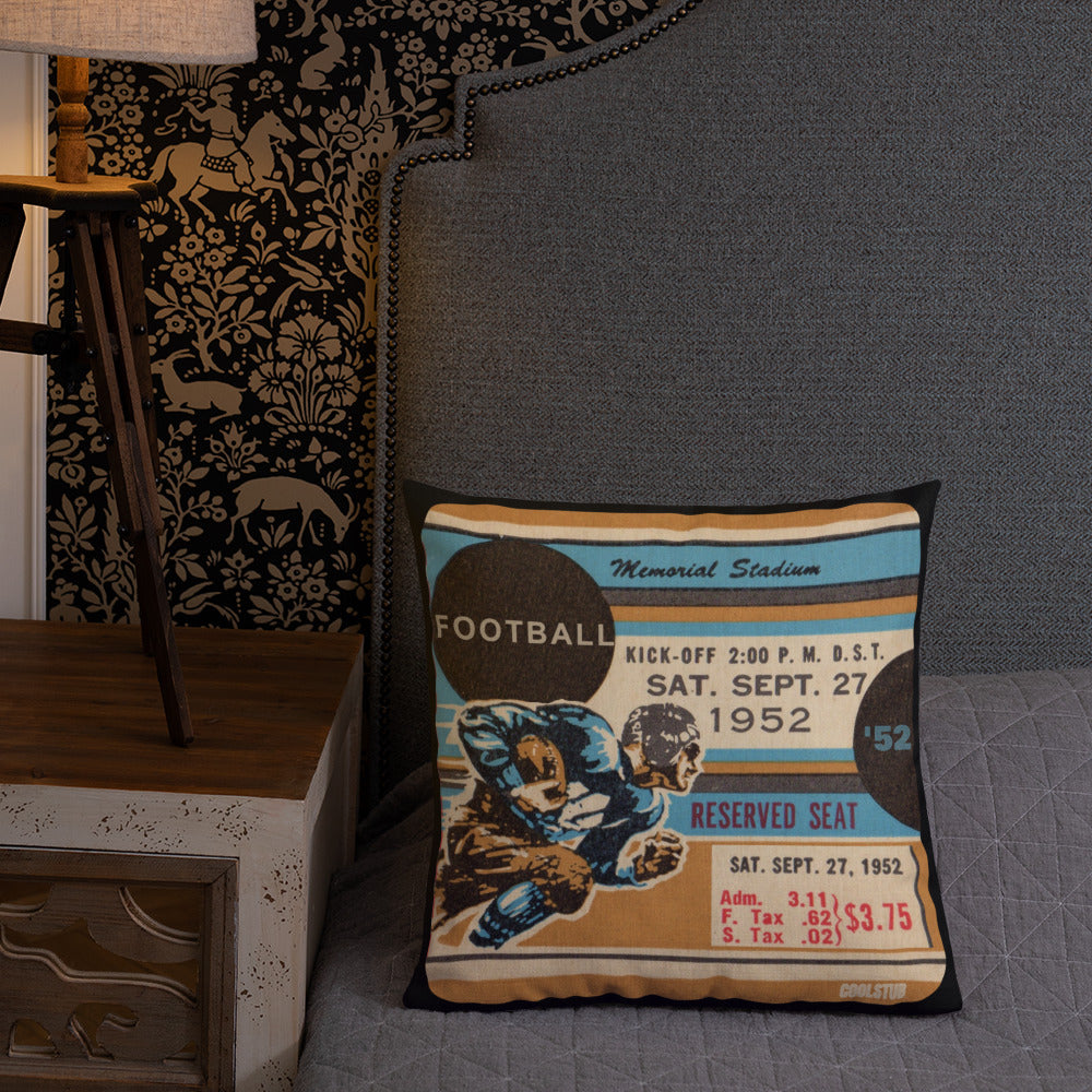 1952 Football Ticket Stub Premium Pillow