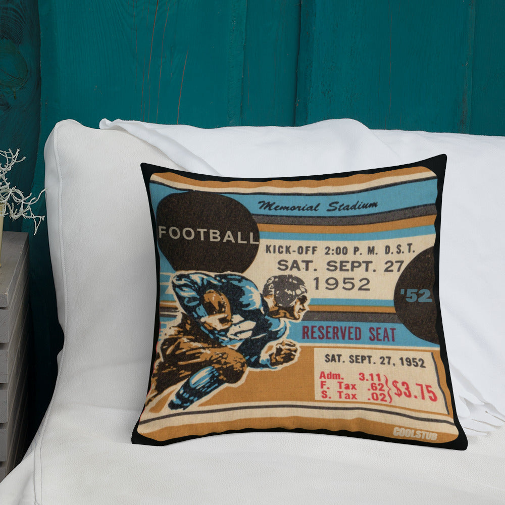 1952 Football Ticket Stub Premium Pillow