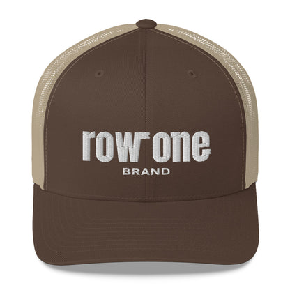 Row One Brand Rustic, Orange, White Trucker Hats