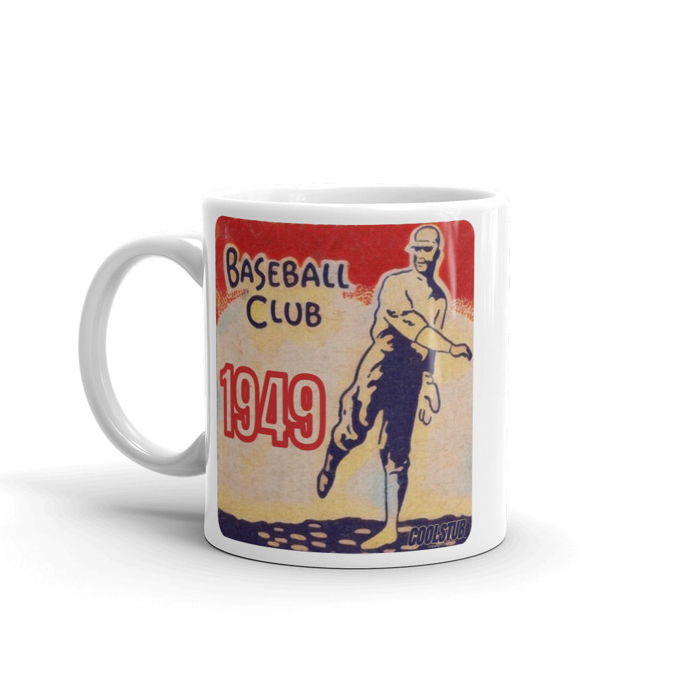 1949 Baseball Art White Glossy Mug by Coolstub™