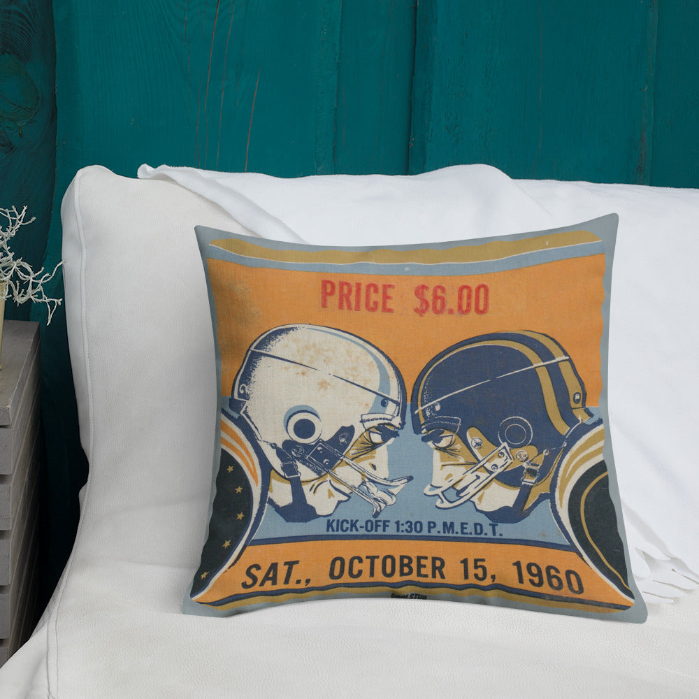 '60 Football Ticket Stub Premium Pillow