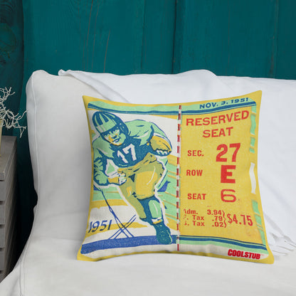 1951 Football Ticket Stub Premium Pillow