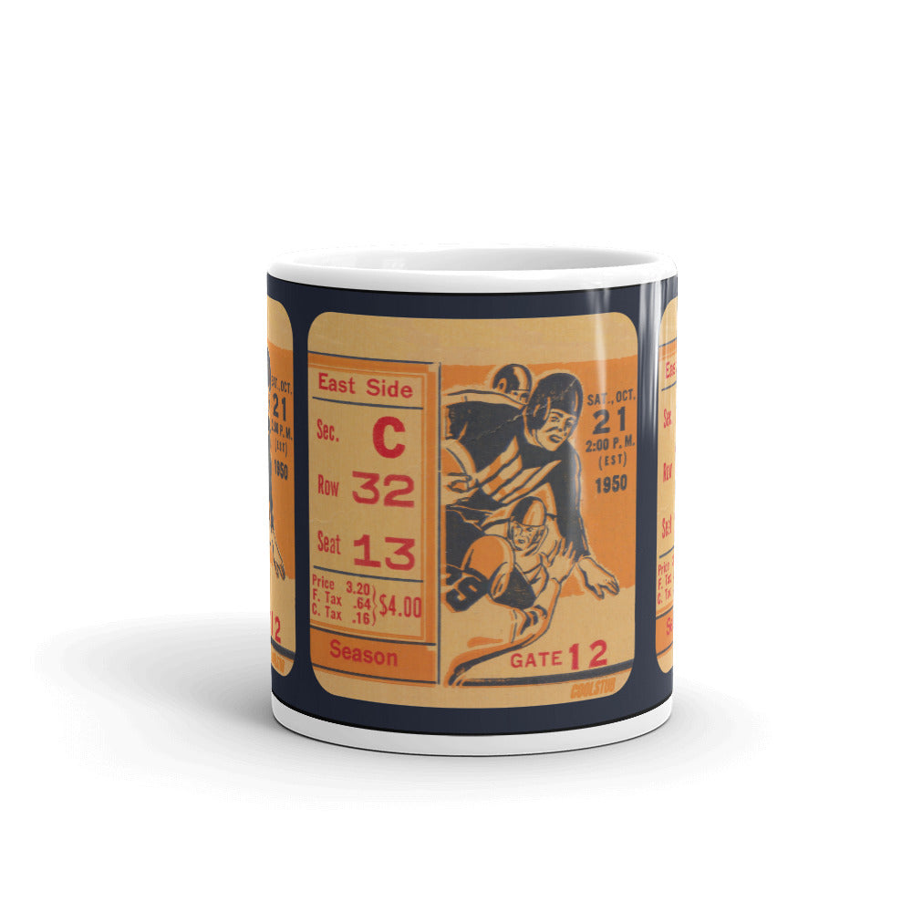 1950 Football Ticket Stub Mug