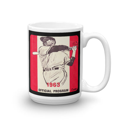 1963 Baseball Program White Glossy Mug