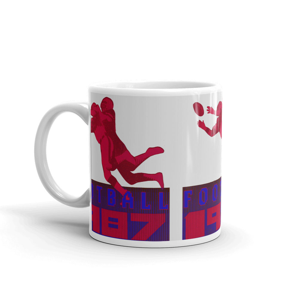 1987 Retro Football Mug (Blue and Red)