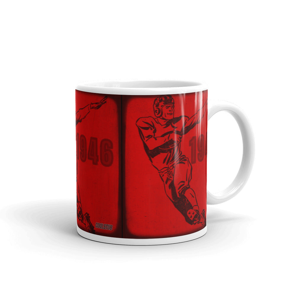 1946 Red Football Art Mug