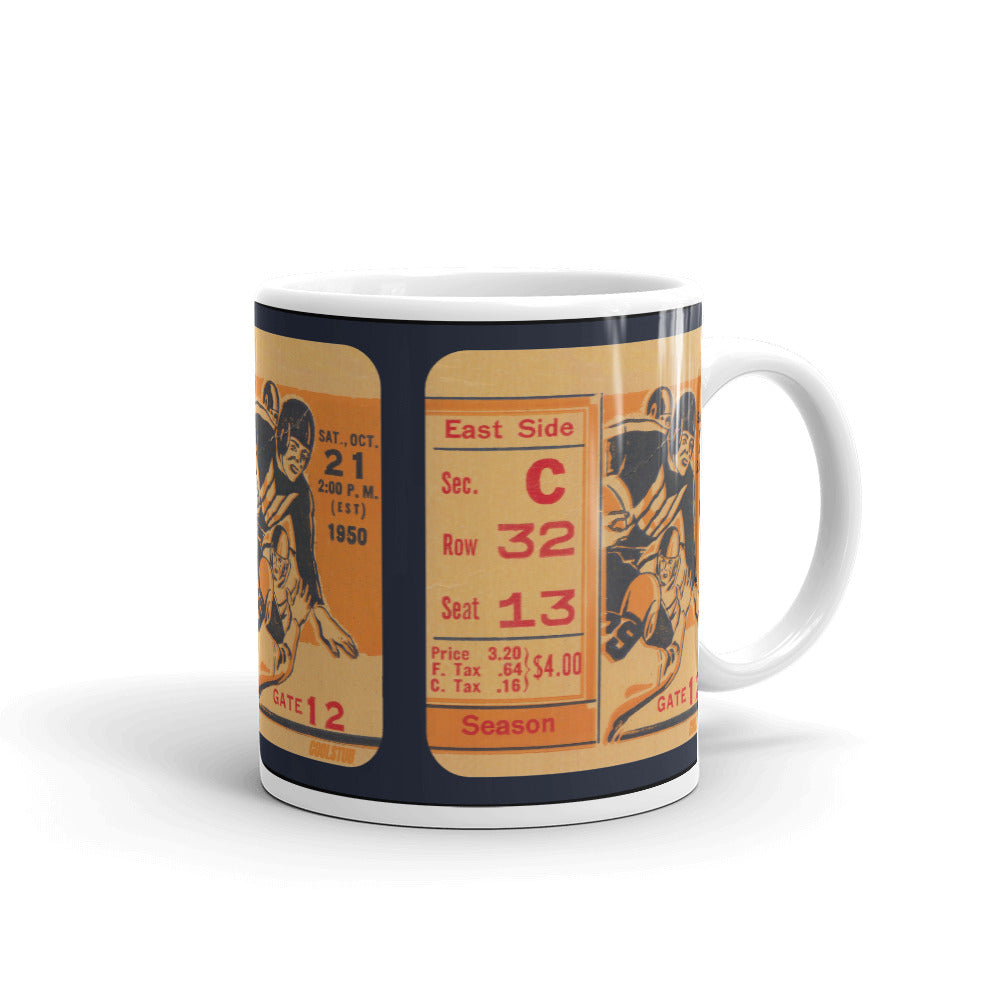 1950 Football Ticket Stub Mug