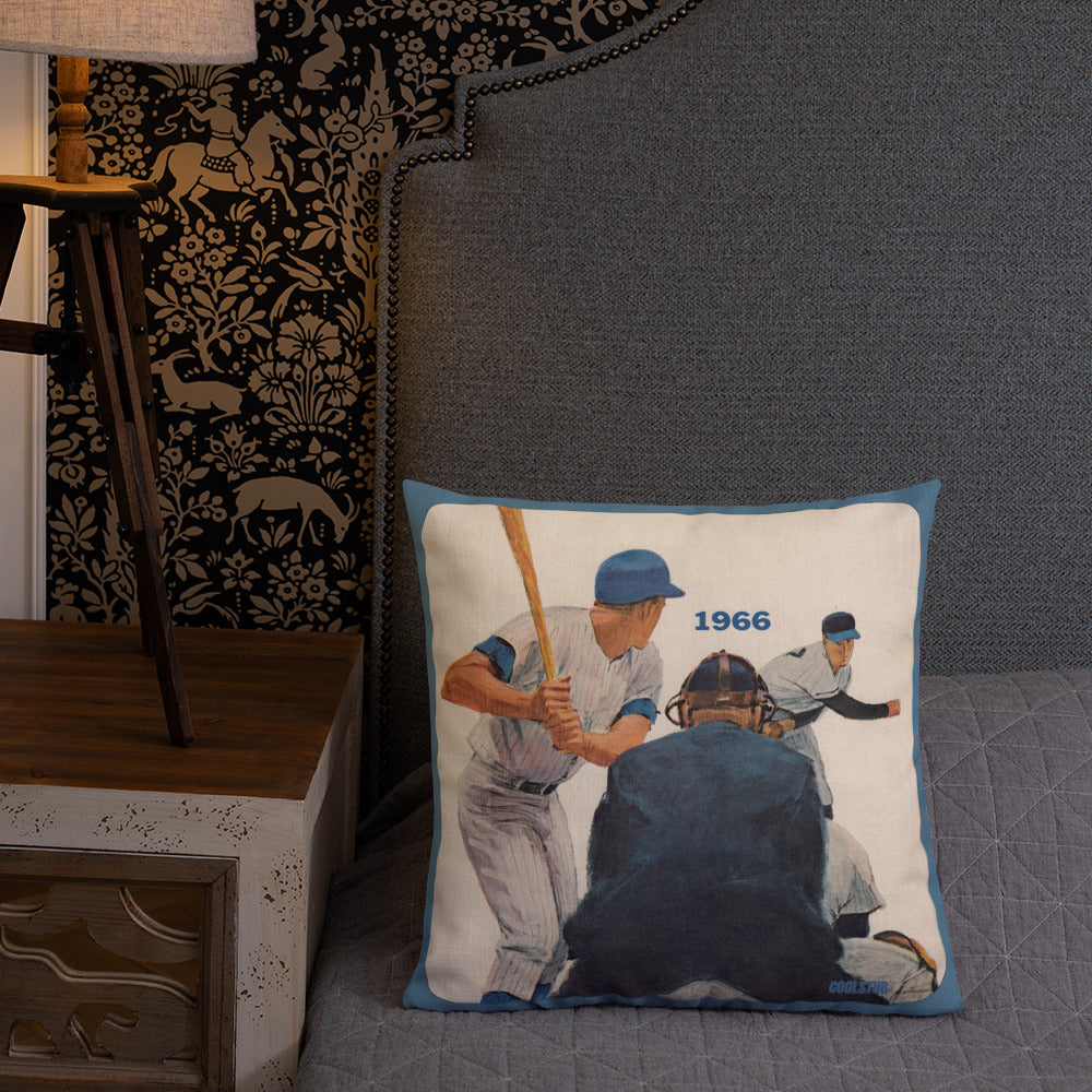 1966 Authentic Baseball Art Premium Pillow