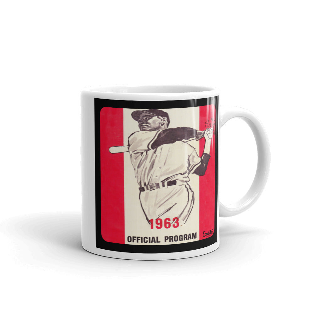 1963 Baseball Program White Glossy Mug