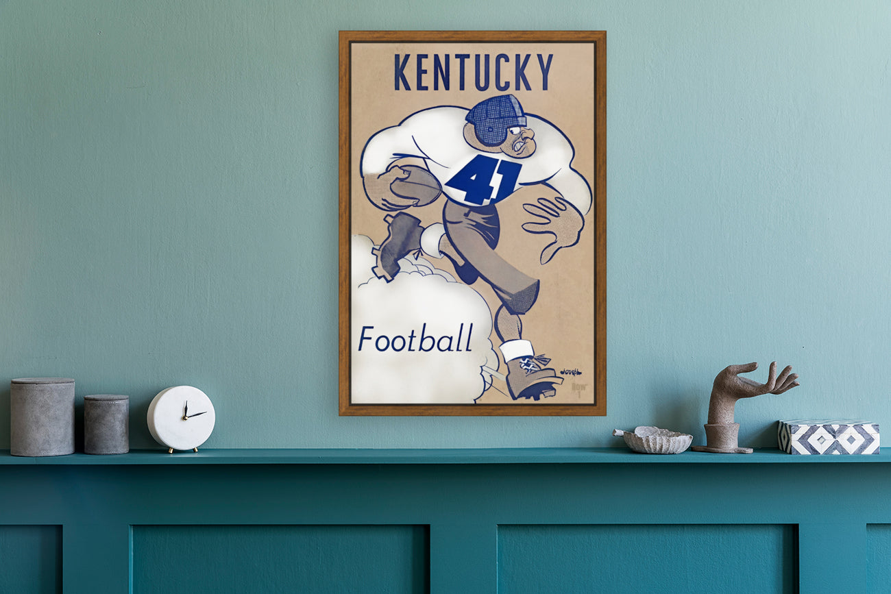 Vintage Kentucky Wildcats Football Art