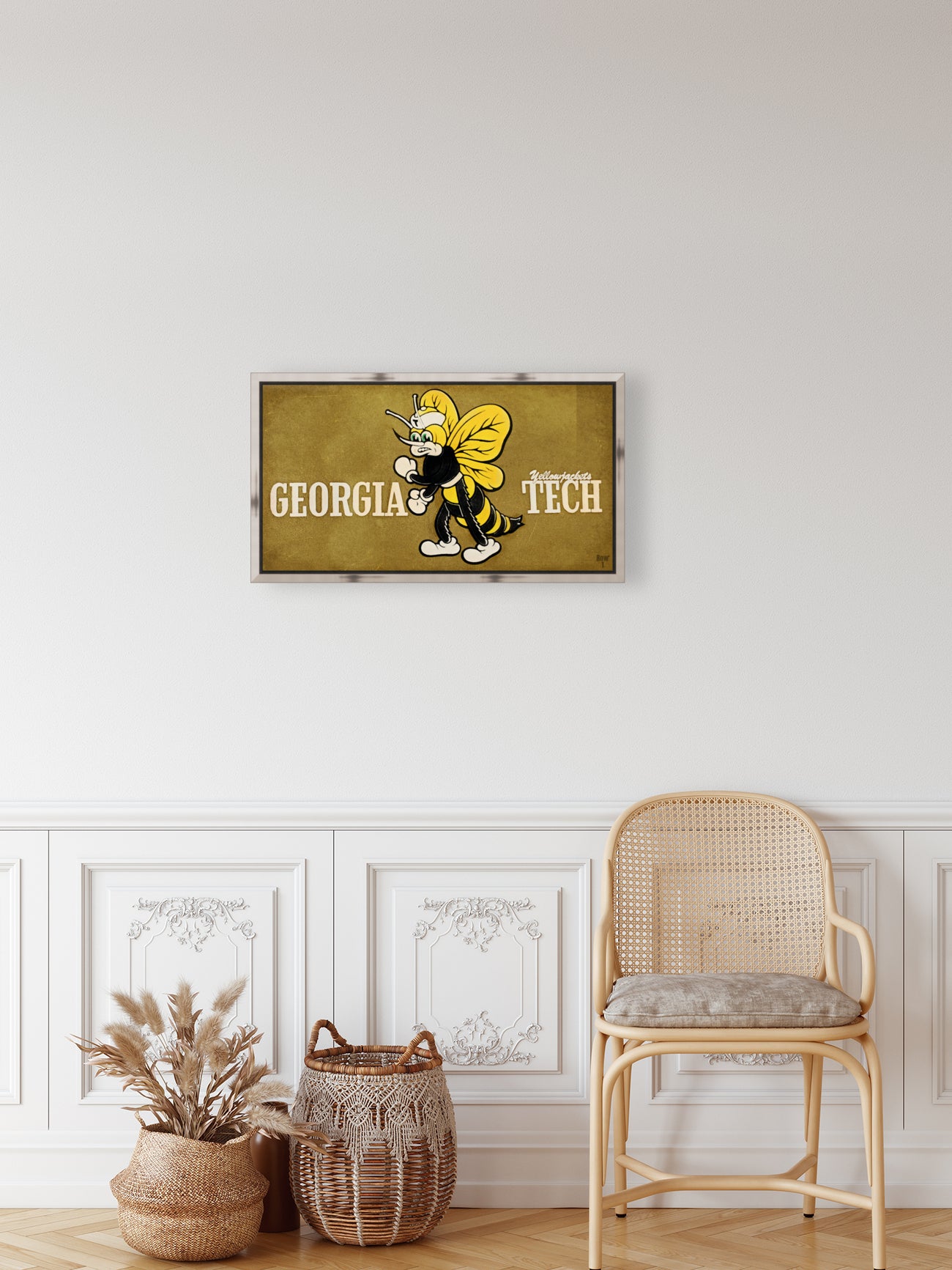 Vintage Georgia Tech Cartoon Boxer Art
