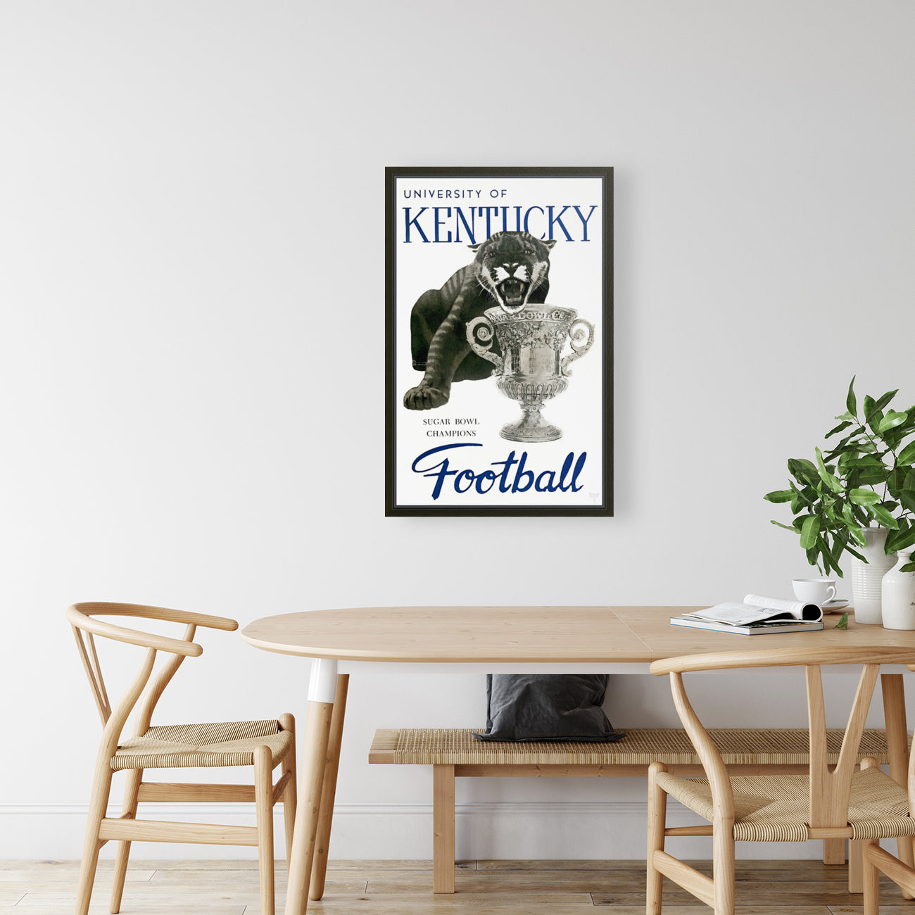 Vintage Kentucky Wildcats Football Art
