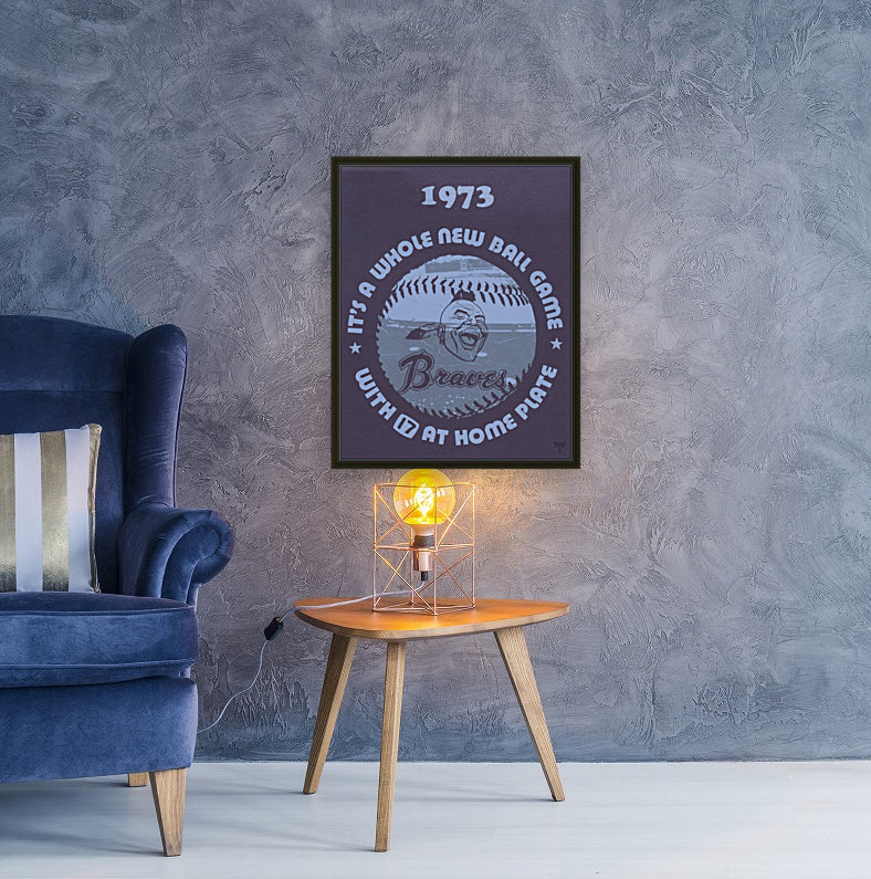 Channel 17 Atlanta Television Atlanta Braves Ad (1973) Canvas Art