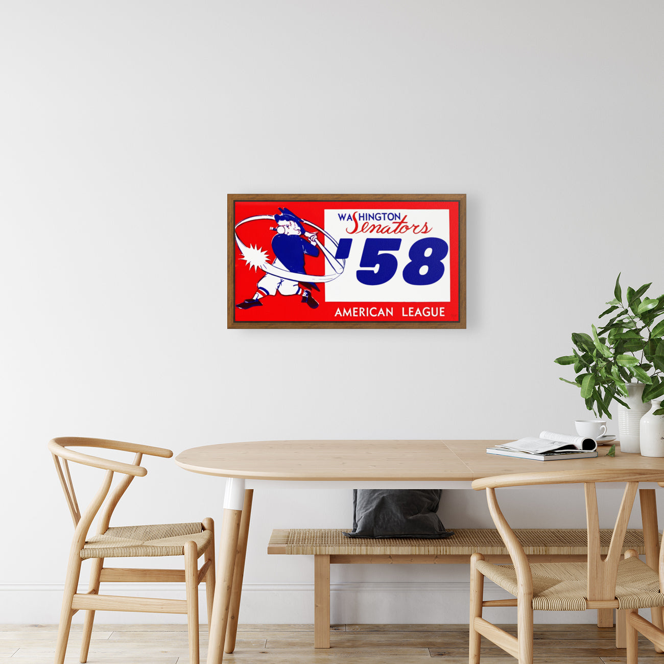 1958 Vintage Washington Senators Baseball Art from Row One Brand